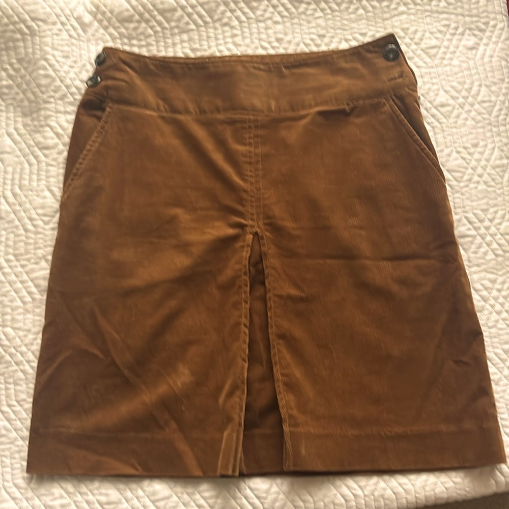Rafaella Brown Corduroy Skirt Size 6